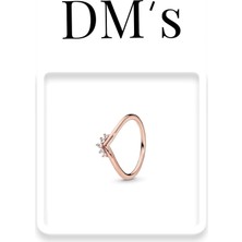 DMs Silver Taçlı Prenses Rose Gümüş Yüzük