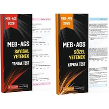 Anla Kazan Yayınları Pegem 2026 Meb-Ags Sayısal + Sözel Yetenek Yaprak Test 2 Li Set