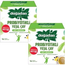 Doğadan Probiyotikli Yeşil Çay Açai Ananaslı 14'lü x 2 Adet