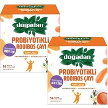Doğadan Probiyotikli Roobios Vanilya Bardak Poşet Çay 14' Lü x 2 Adet