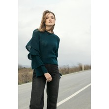 Nisan Triko Kolları Volanlı Kazak