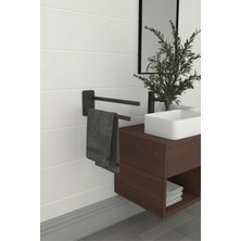 Grandmix Çift Kollu Metal Havluluk Duvar Tipi El Yüz Havlusu Askısı Mutfak ve Banyo Askılığı