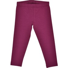 Organickid Basic Kız Çocuk Uzun Bordo Tayt