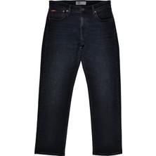 Lee Cooper Ricky Erkek Hıgh Rıse Straıght Rahat Kesim Yüksek Bel Düz Paça Jean Pantolon Mavi-Siyah