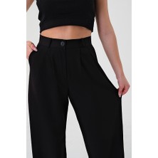 My Arja Yüksek Bel Kadın Palazzo Pantolon – Dökümlü, Rahat Kesim, Geniş Paça, Günlük ve Ofis Kullanımına