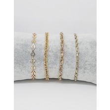 Kusakli 4lü Zincir Bileklik Seti