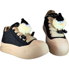 Guja Kadın Kar Canavarı Aksesuarlı Bağcık Kapamalı Peluş Iç Astarlı Bilekte Casual Ayakkabı