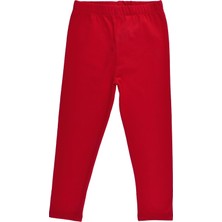 Organickid Basic Kız Çocuk Uzun Kırmızı Tayt