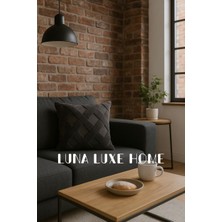 Luna Luxe Home Özel Tasarım Baklava Desen Dekoratif Peluş Kırlent Kılıfı