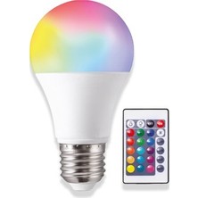 Ledx LED Ampul Uzaktan Kumandalı Renk Değiştirebilen Rgb + Beyaz Işık 9W E27 Duylu