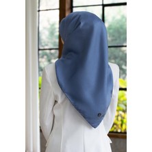 Vissona %100 Twill Ipek Düz Indigo Renkli Daha Tok Exclusive Serisi 90X90 Eşarp Dikim Şekli : El Dikişi
