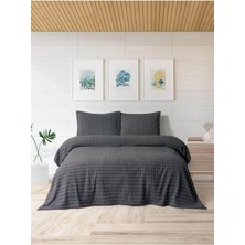 Merinos Modern Line Twist 3 Parça Çift Kişilik Battaniye Seti - A