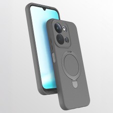 MobaxAksesuar Xiaomi Redmi 15C Kılıf M-Safe Şarj Özellikli Standlı Silikon Samara Kapak