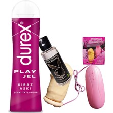 Durex Kirazlı Jel 50 ml + Yıkanabilir 5 cm Uzatmalı 13 Titreşimliprezervatif + Hediye
