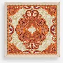 Sinems World Motif Ahşap Çerçeveli Tablo