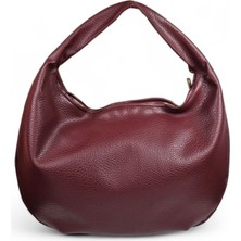 Luglio Shoes Bordo Salaş Büyük Omuz Çantası