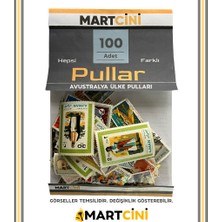 Martcini 🇦🇺 Avustralya 100 Adet Karışık Pul Seti - Koleksiyonluk Karışık Set