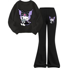 CC Collection Kuromi Baskılı Çocuk Ispanyol Paça 2'li Takım