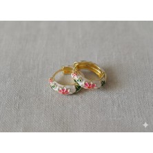 Akfecan Mineli Beyaz Çelik Küpe