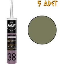 Selsil Silikonize Mastik Bronz-Şampanya 500 Gr. - 5 Adet