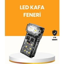 Teknodayım Kamp ve Outdoor Için LED Far 10 Saat Pil Sensörlü Manyetik