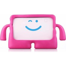 Caseonn Samsung Galaxy Tab S6 Lite P610 / Tab S6 T860 Kılıf Tutma Kollu Ibuy Silikon Koyu Pembe