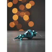 My Balli Store Yılbaşı Süsü Simli Fırıldak 3'lü Top Mavi 14 cm