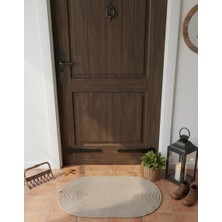 Mtg Jüt Tasarım Hasır Renk Düz Paspas