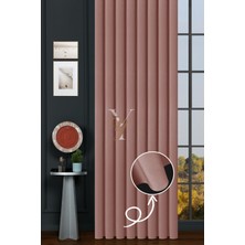 Yunilla Ipek Kadife Fon Perde V-20 Pembe