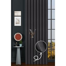 Yunilla Ipek Kadife Fon Perde V-11 Koyu Gri