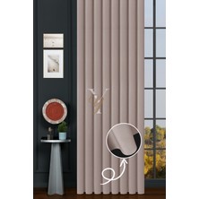 Yunilla Ipek Kadife Fon Perde V-19 Açık Pembe