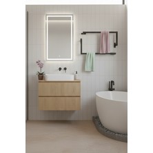 Grandmix Minimalist Banyo Düzenleyici Metal Havluluk Banyo Organizeri Duvar Tipi