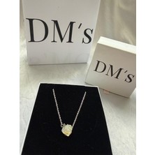 DMs Silver Beyaz Gül Gümüş Kolye