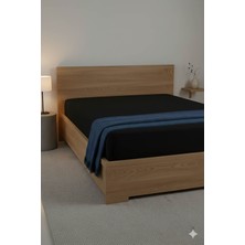 Favora %100 Pamuk Ranforce Premium Çift Kişilik Çarşaf - Siyah
