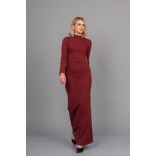 MissVina Camelia Taşlı Uzun Elbise 50354