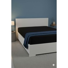 Favora %100 Pamuk Ranforce Premium Çift Kişilik Lastikli Çarşaf - Siyah