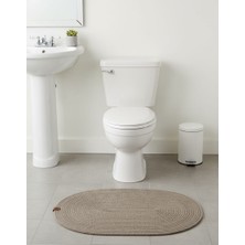 Mtg Jüt Tasarım Hasır Renk El Emeği Doğal Jüt Kordon Halattan Düz Küçük Paspas/Lavabo Önü/Klozet Önü Paspası