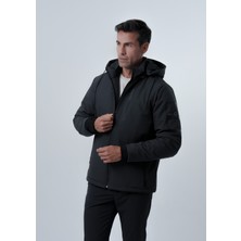 Pique BRONX26 ERKEK MONT Baskı Detaylı Kapitone Astarlı SoftShell Mont