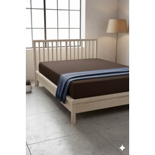 Favora %100 Pamuk Ranforce Premium Çift Kişilik Çarşaf - Kahverengi