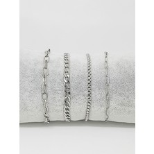 Kusakli 4lü Zincir Bileklik Seti