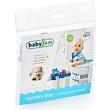 Babyjem Bebek Çamaşır Yıkama Torbası 46X36 cm 1 Adet Beyaz (5 Adet)