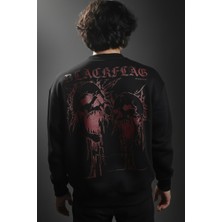 Liber Blackflag - %100 Pamuk Premium Siyah Sweatshirt