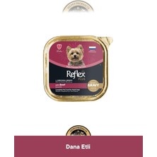 Reflex Plus Alutray Gravy Sos İçinde Et Parçacıklı Dana Etli Mini ve Küçük Irklar İçin Yetişkin Köpek Maması 85 gr