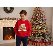 Little Aden Yılbaşı Temalı Erkek Çocuk Pamuklu Sweatshirt