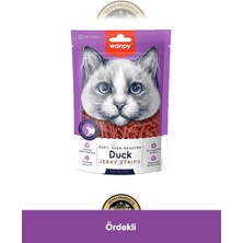 Wanpy Gerçek Ördek Fileto Jerky Strips Yumuşak Kedi Ödül Maması 80 gr