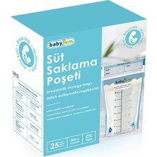 Babyjem Süt Saklama Poşeti 25 Adet (3 Adet)