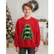 Little Aden Yılbaşı Temalı Erkek Çocuk Pamuklu Sweatshirt