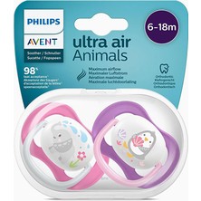Philips Avent Ultra Air 2'li Emzik 6-18AY Pembe/mor (3 Adet)