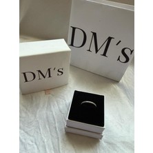 DMs Silver Taşlı Kalpleri Gümüş Yüzük