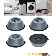 Sharvox 4 Adet Yükseltici ve Titreşim Önleyici Çamaşır Bulaşık Makinası Buzdolabı Beyaz Eşya Altlığı Ayağı